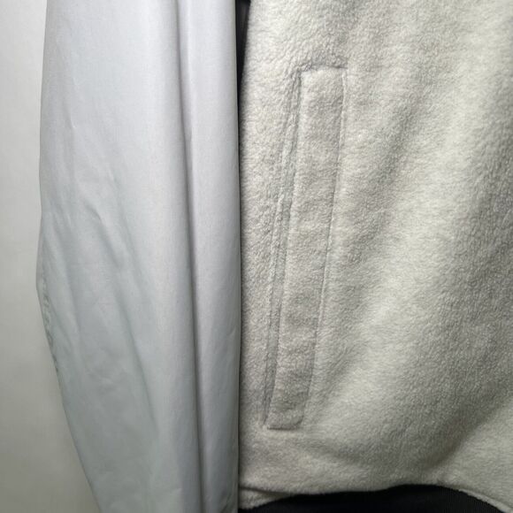 MSX By Michael Strahan Full Zip Reversable Jacket Mens Size Large Gray Fleece - Picture 14 of 16